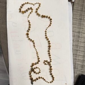 Zacasha Bronze Gold Faceted Beaded Double-Strand Necklace  14 inches